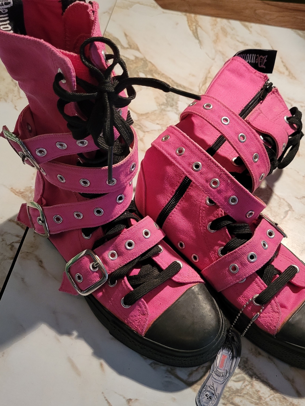 Vintage Demonia Hot Pink High Tops